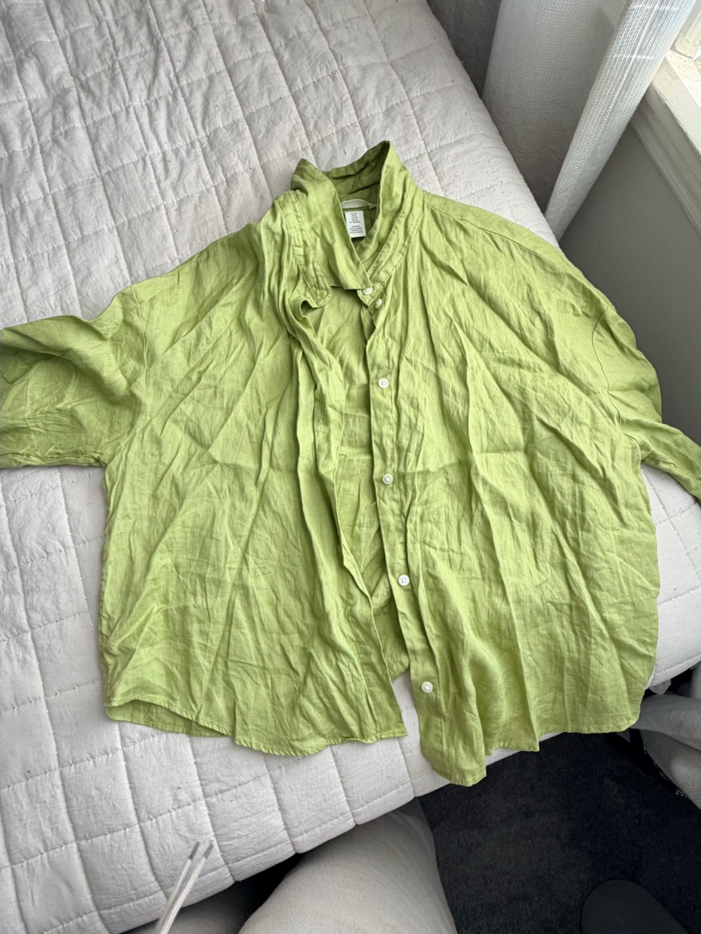 Lime Green Button-Down Shirt